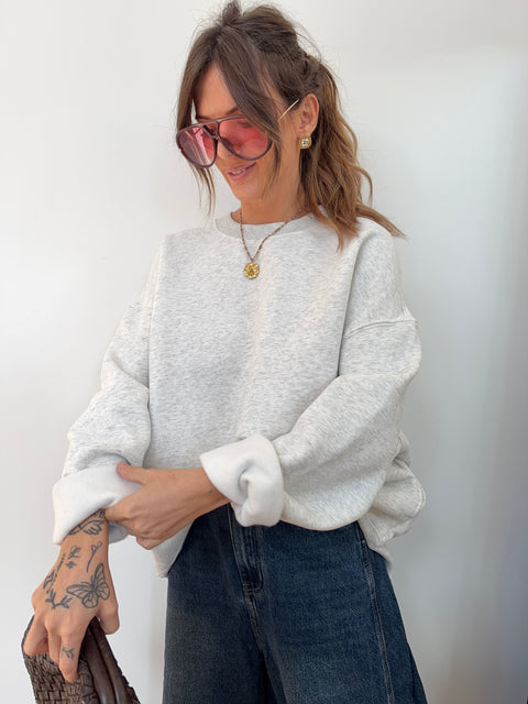 Sweat parfait - gris chiné