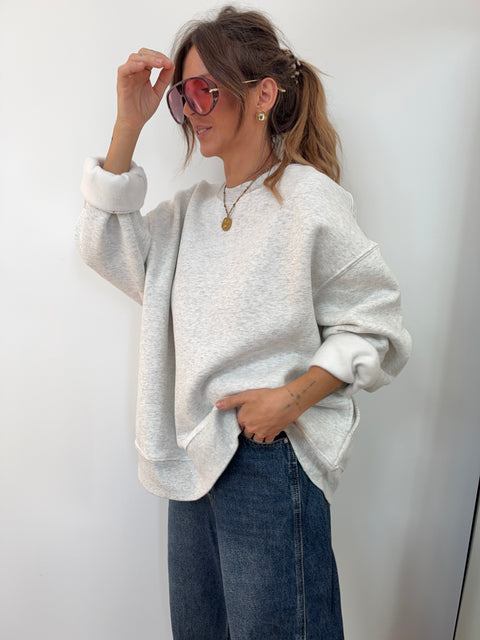 Sweat parfait - gris chiné