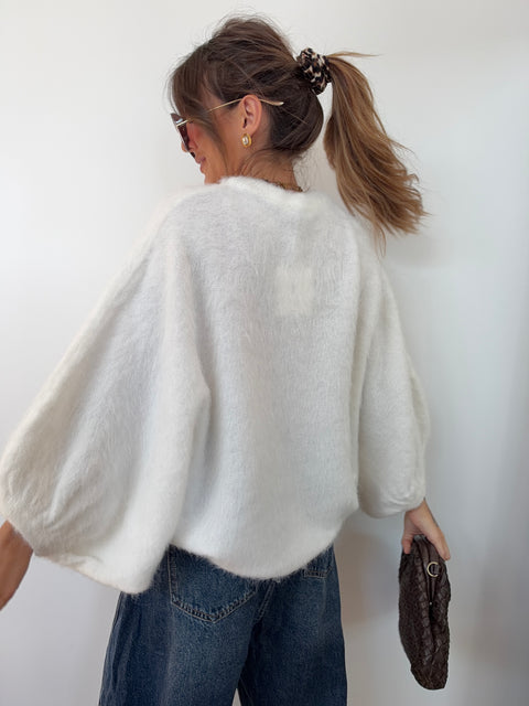 Pull douceur Alpaga - blanc