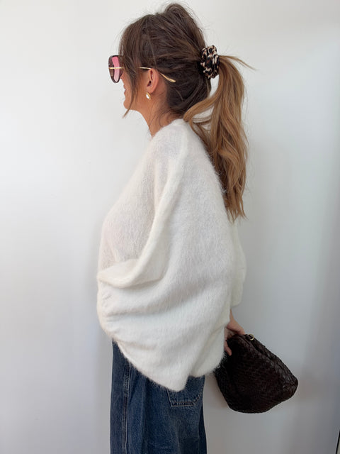 Pull douceur Alpaga - blanc