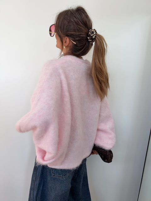 Pull Alpaga douceur - rose poudré