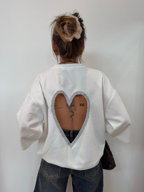 T-shirt coeur - Blanc