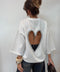 T-shirt coeur - Blanc